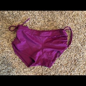 Purple Onzie yoga shorts